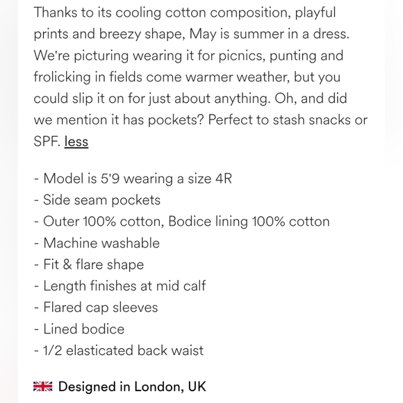 NWT May midi dress, lemons - Picture 5 of 6